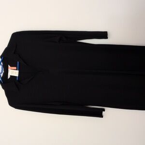 Max Studio EUC Black Midi Dress 3/4 Sleeve Rayon Size L